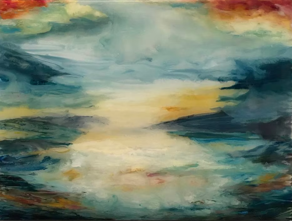 Abstract painting by Jackie Warren